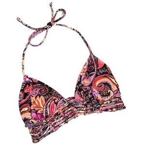 Victoria’s Secret Paisley Cage Bikini Top Padded Boho